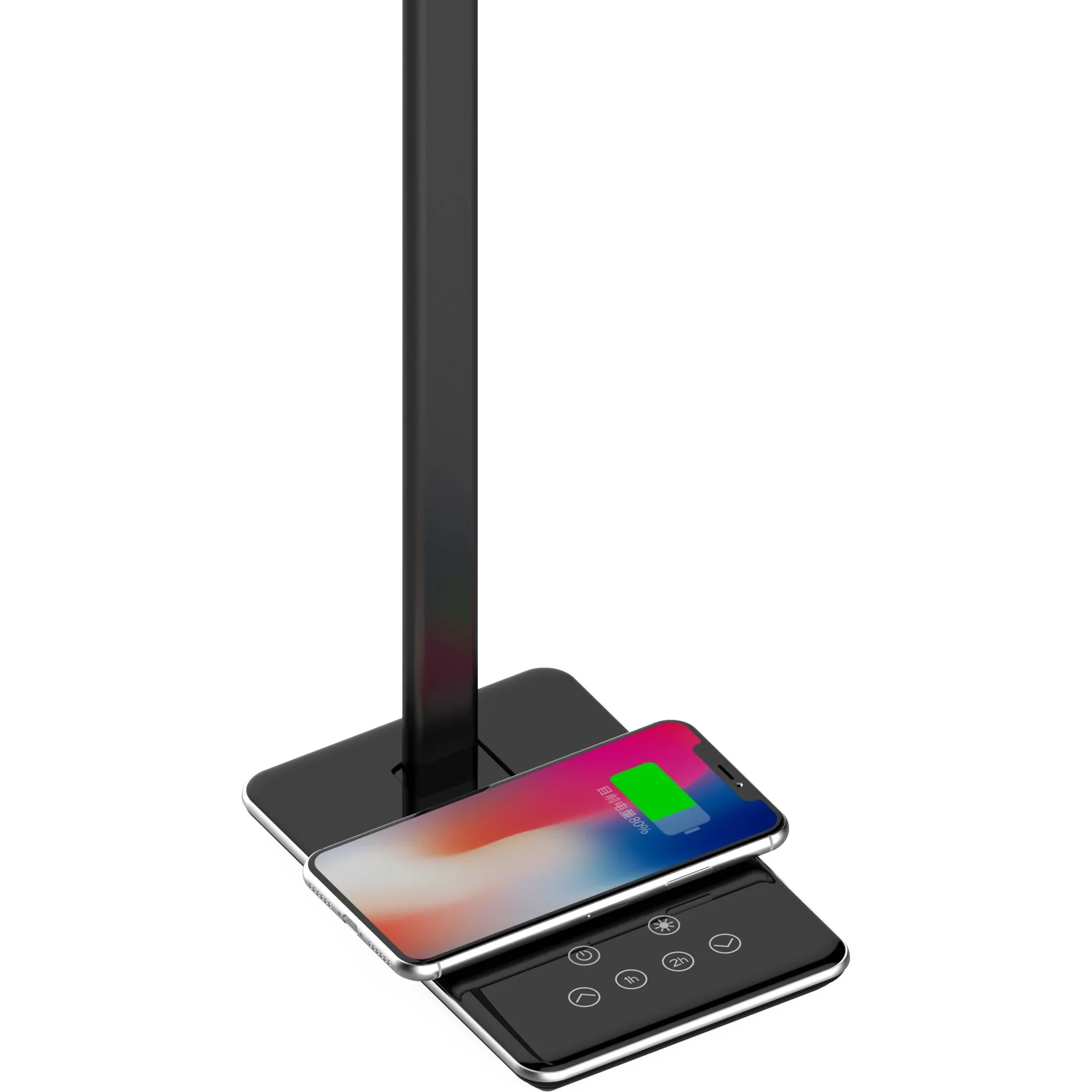 VT-7405 Tischlampe / Schreibtischlampe mit drahtlosem QI-Ladegerät - schwarz - 3