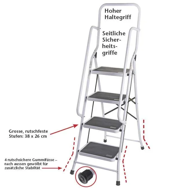 Sicherheitsleiter, 4-Tritt - 0