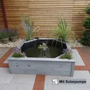 Hochteich mit 4 seitlichen Pflanzzonen Solar, grau - 1