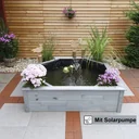 Hochteich mit 4 seitlichen Pflanzzonen Solar, grau - 2