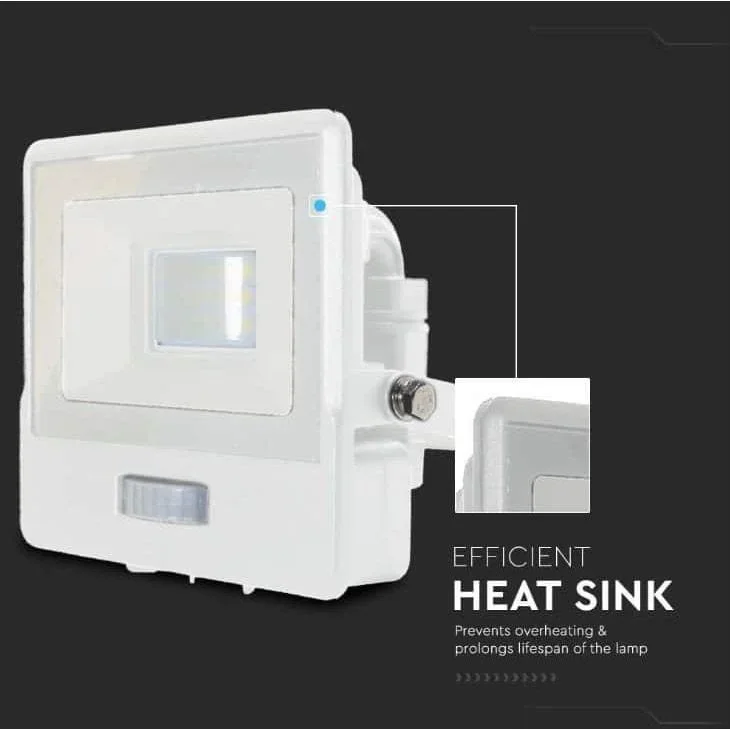 VT-128S LED-Flutlicht mit Sensor - 20 W - 1510 Lm - 4000K - Weiß - 6