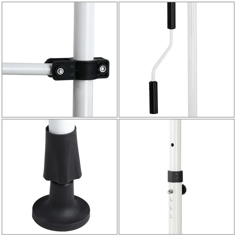 Klemmender Baldachin Gelb/Weiß 400cm - 0