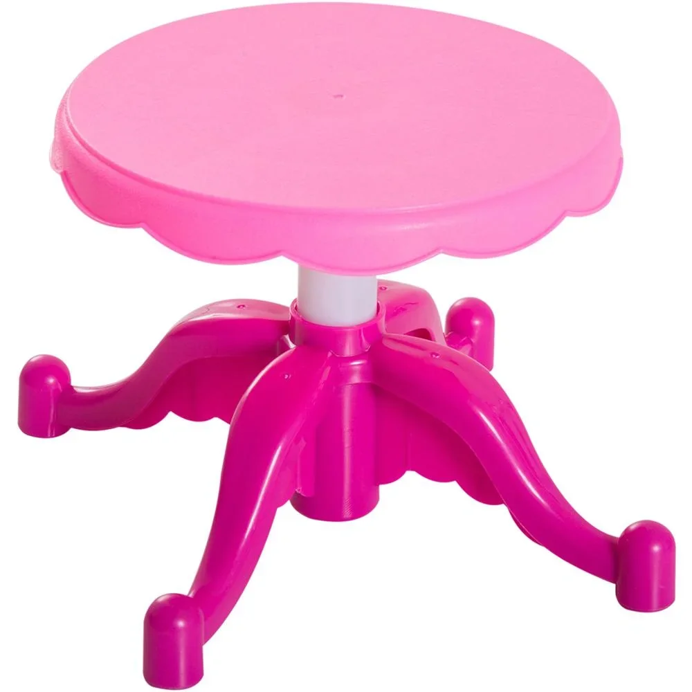 Kinderschminktisch Frisiertisch mit Klavier Rosa - 1