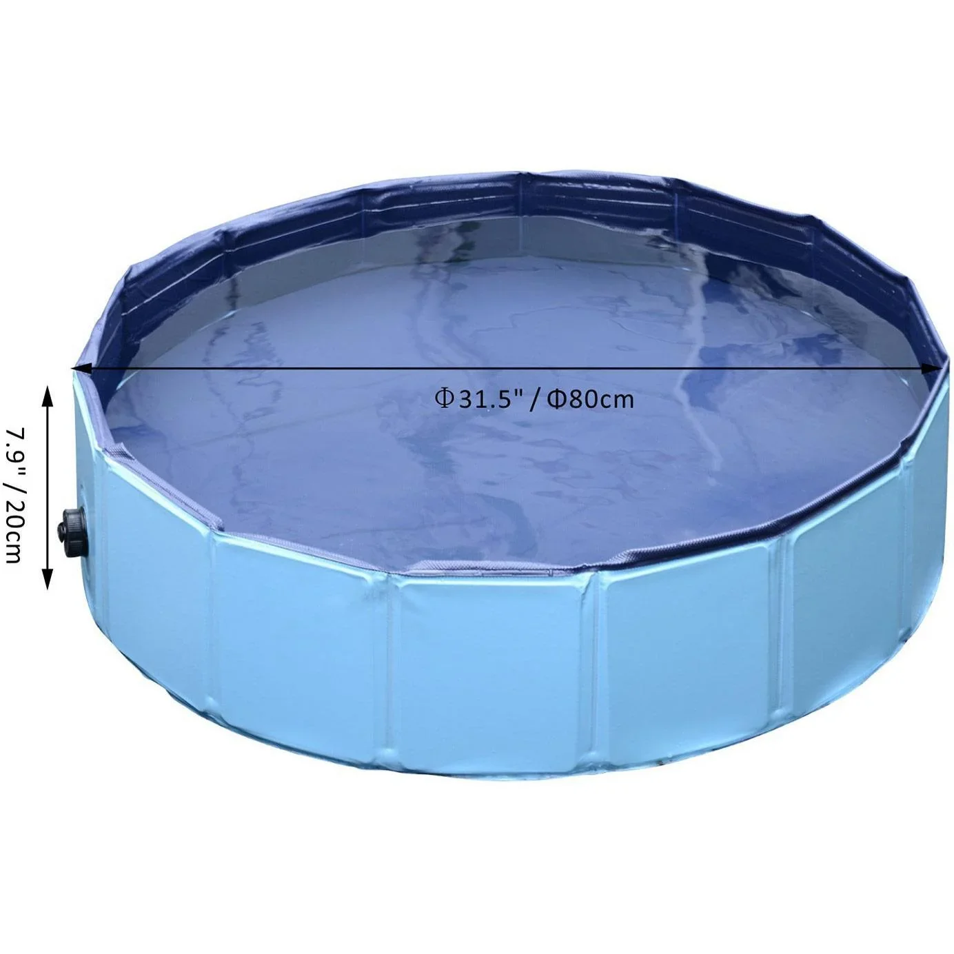 Hundepool Hundebadewanne Swimmingpool für Hunde 80 x 20 cm - 2