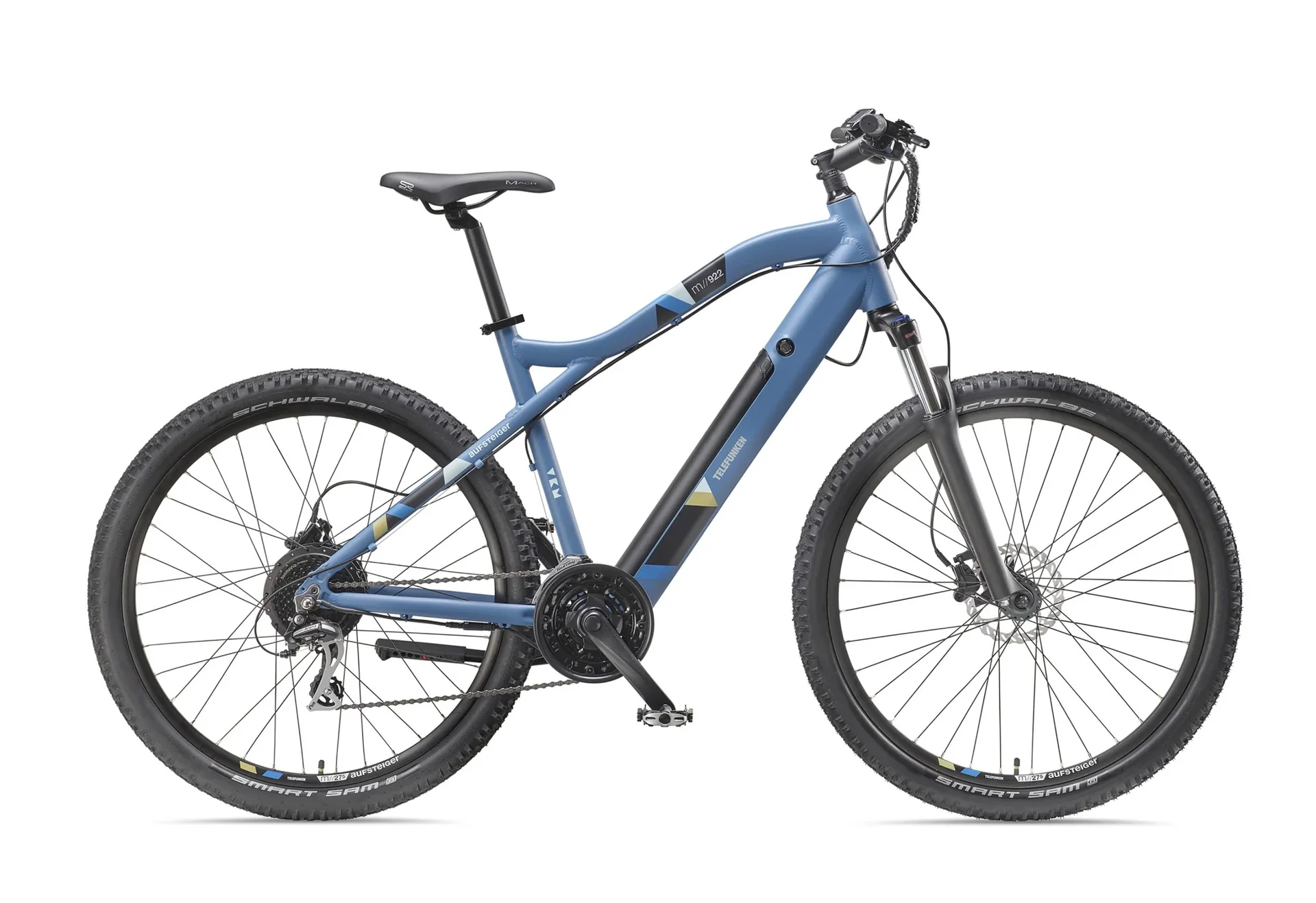 Unisex Alu MTB E-Bike, 29 Zoll, 24-Gang Kettenschaltung, blau, Aufsteiger M922 Hardtail - 0