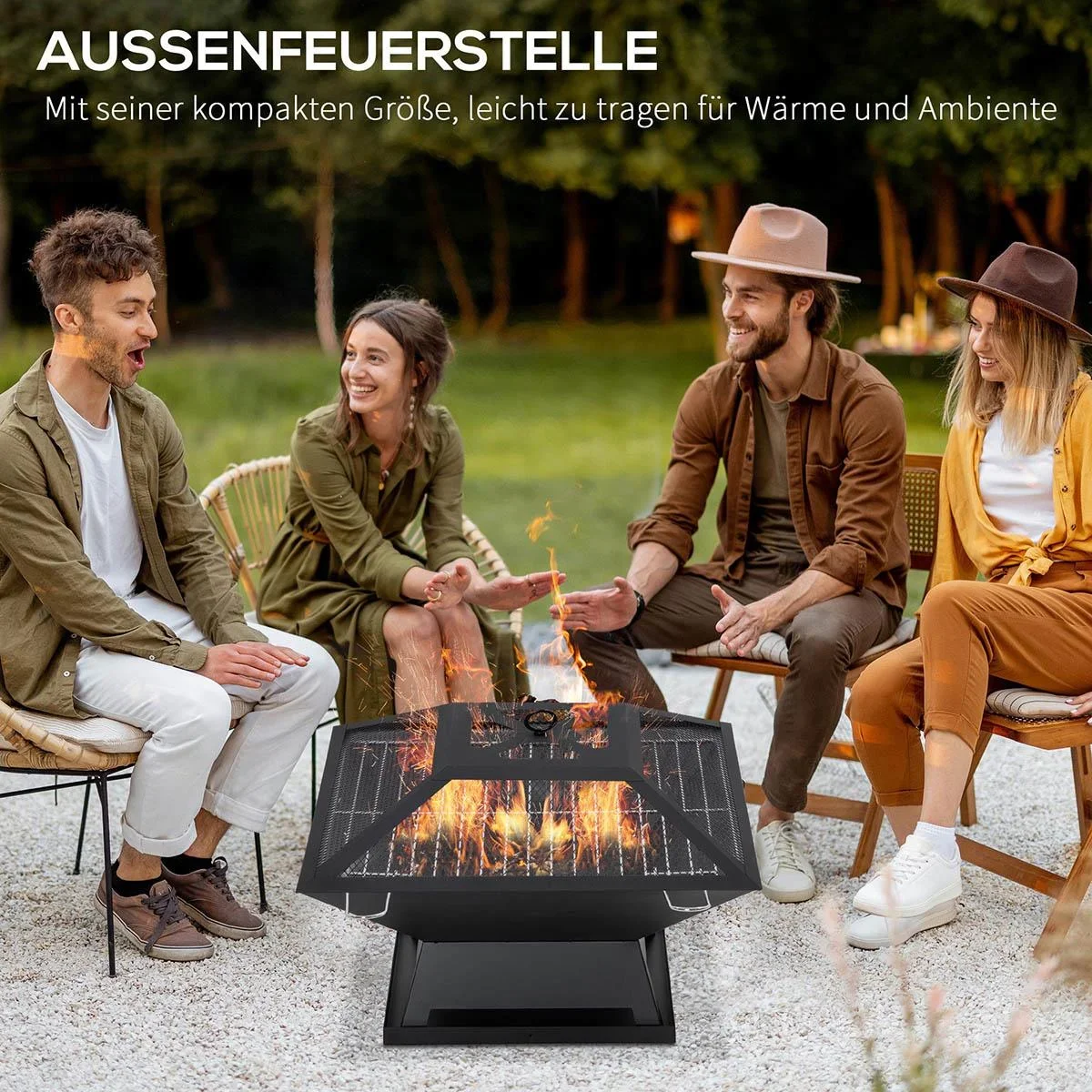 Gartentisch für 6 Personen Aluminium schwarz 140cm x 90 cm x 74 cm - 2
