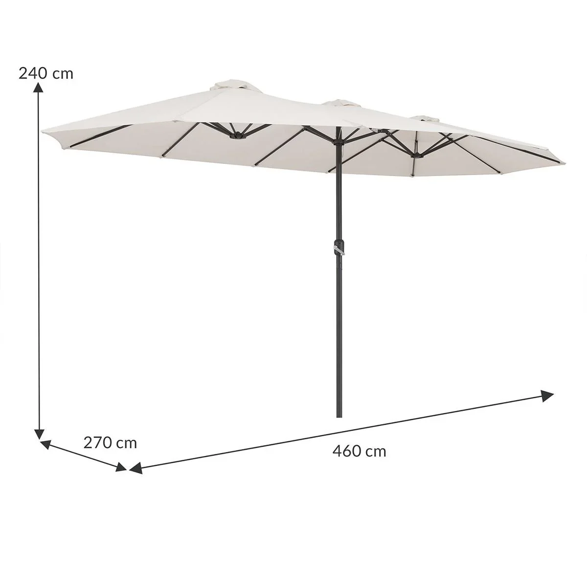 Sonnenschirm - Creme - UV-Schutz 40+ - 0