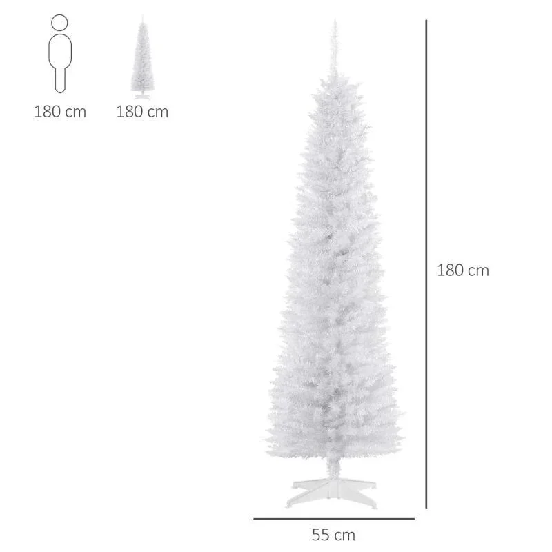 Weihnachtsbaum Tannenbaum mit Kunststoffständer 390 Spitzen Grün Ø 55 x H180 cm - 2