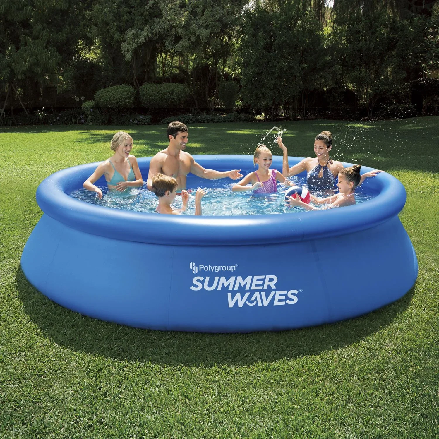 Rundpool Ø366 x 76 cm blau - 0