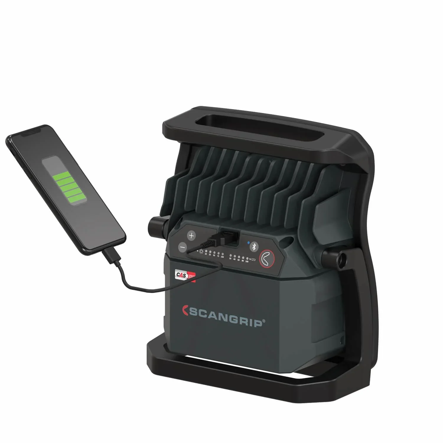 Handflutlichtstrahler NOVA 4 CAS + 12V 4Ah Akku, SC30 Ladegerät mit abnehmbarem Diffuser - 2