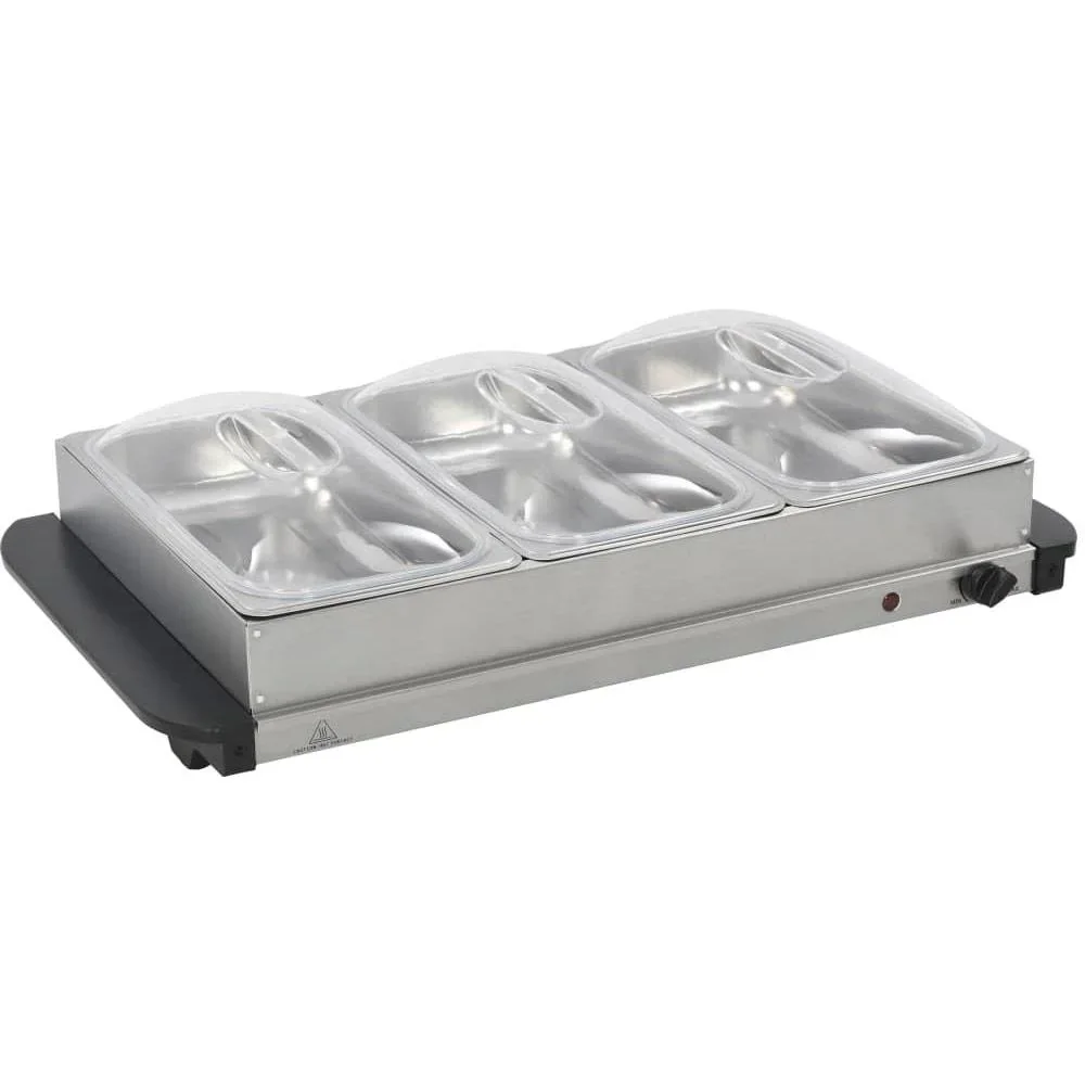 Buffetwärmer 300 W 3x2,5 L Edelstahl - 0