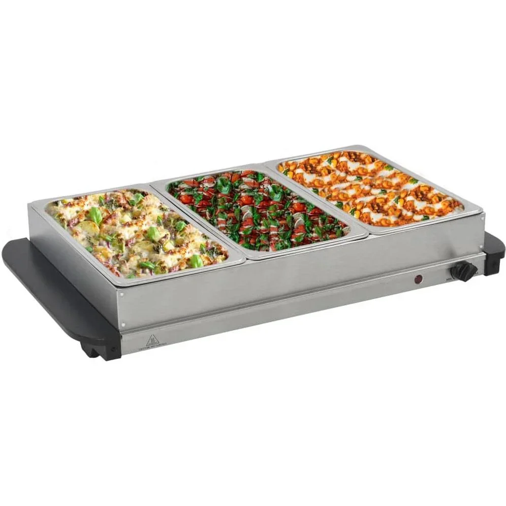 Buffetwärmer 300 W 3x2,5 L Edelstahl - 1