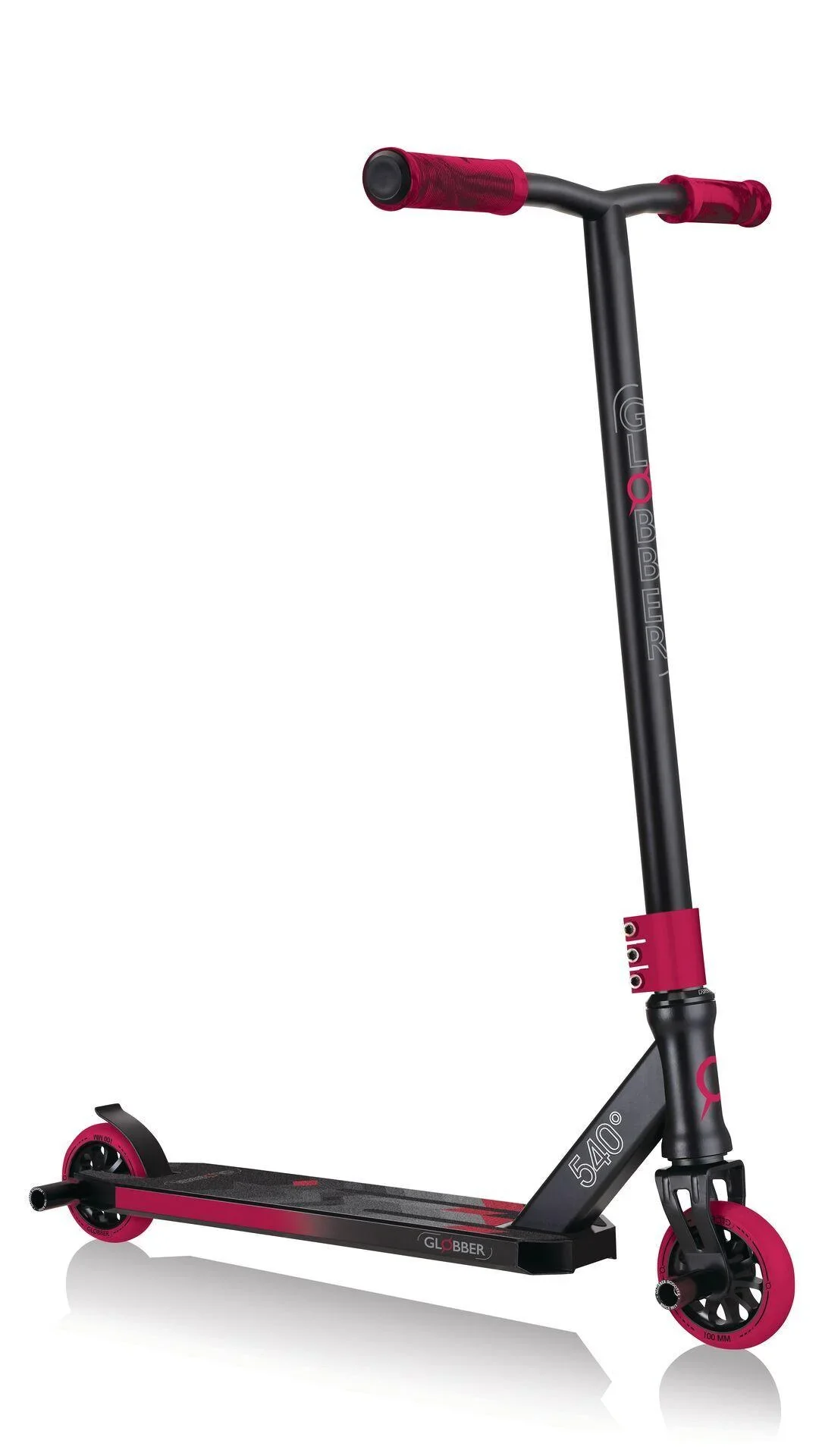 STUNTSCOOTER GS 540, Freestyle Kickroller, 100 mm, ABEC 7, verstärkter Lenker, 360°- Lenkung, schwarz-rot - 5