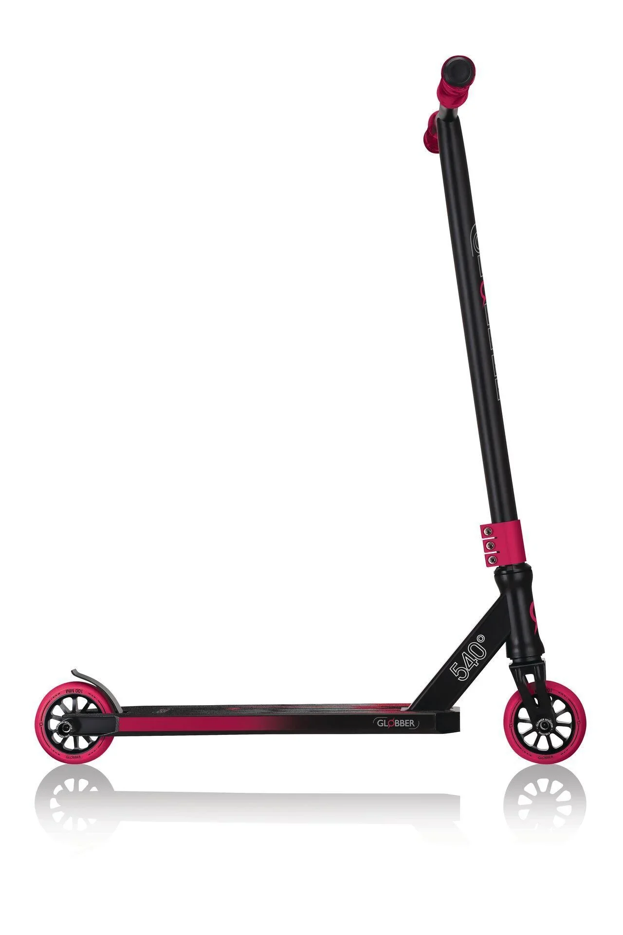 STUNTSCOOTER GS 540, Freestyle Kickroller, 100 mm, ABEC 7, verstärkter Lenker, 360°- Lenkung, schwarz-rot - 6