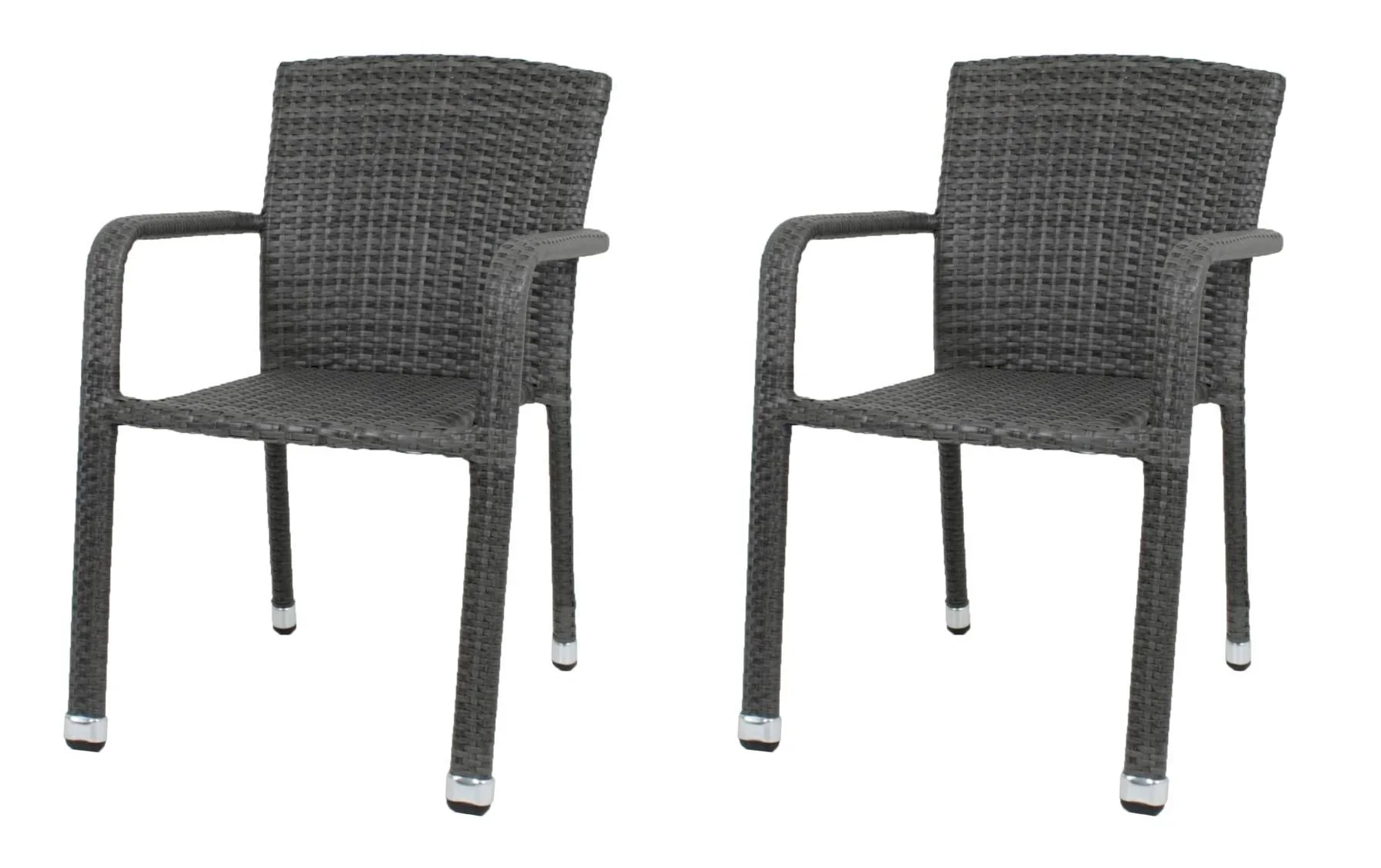 2 x Stapelstuhl "Getafe" dunkelgrau - 0