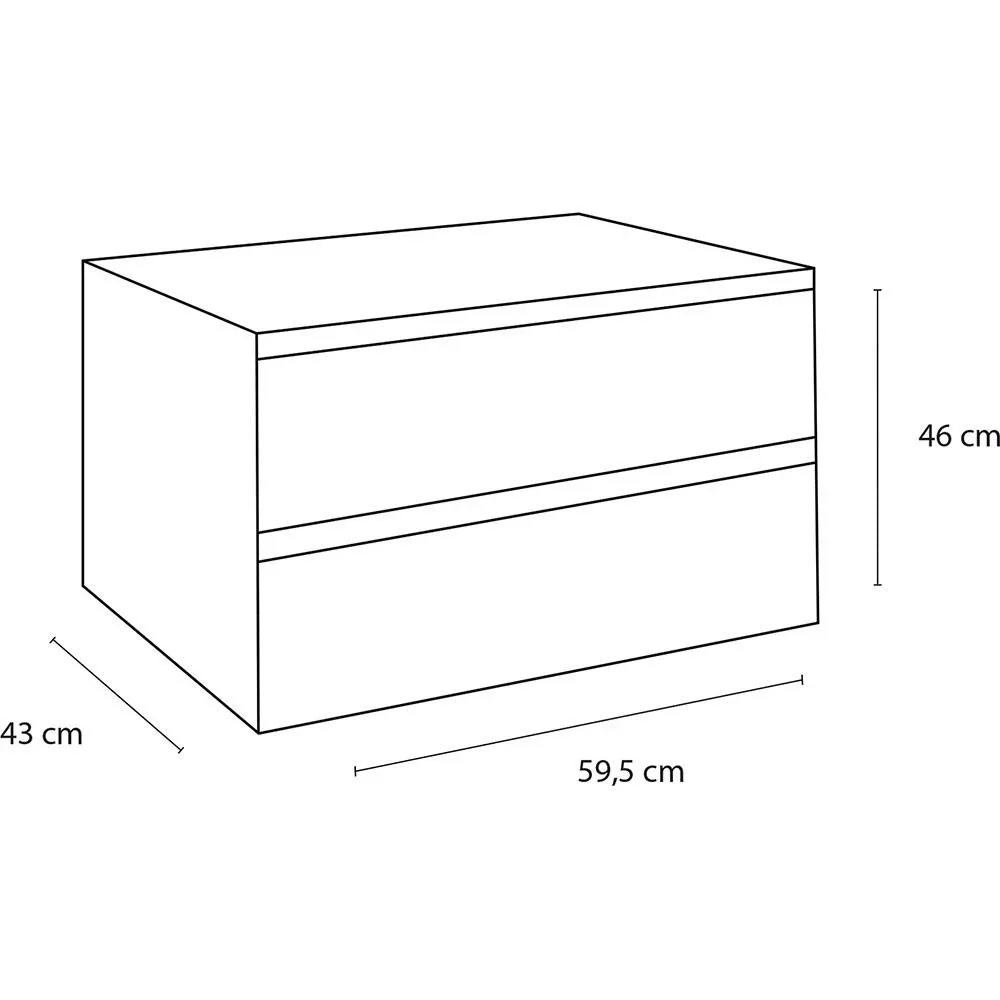 Concept Kabinettschublade 60cm Weiss - 0