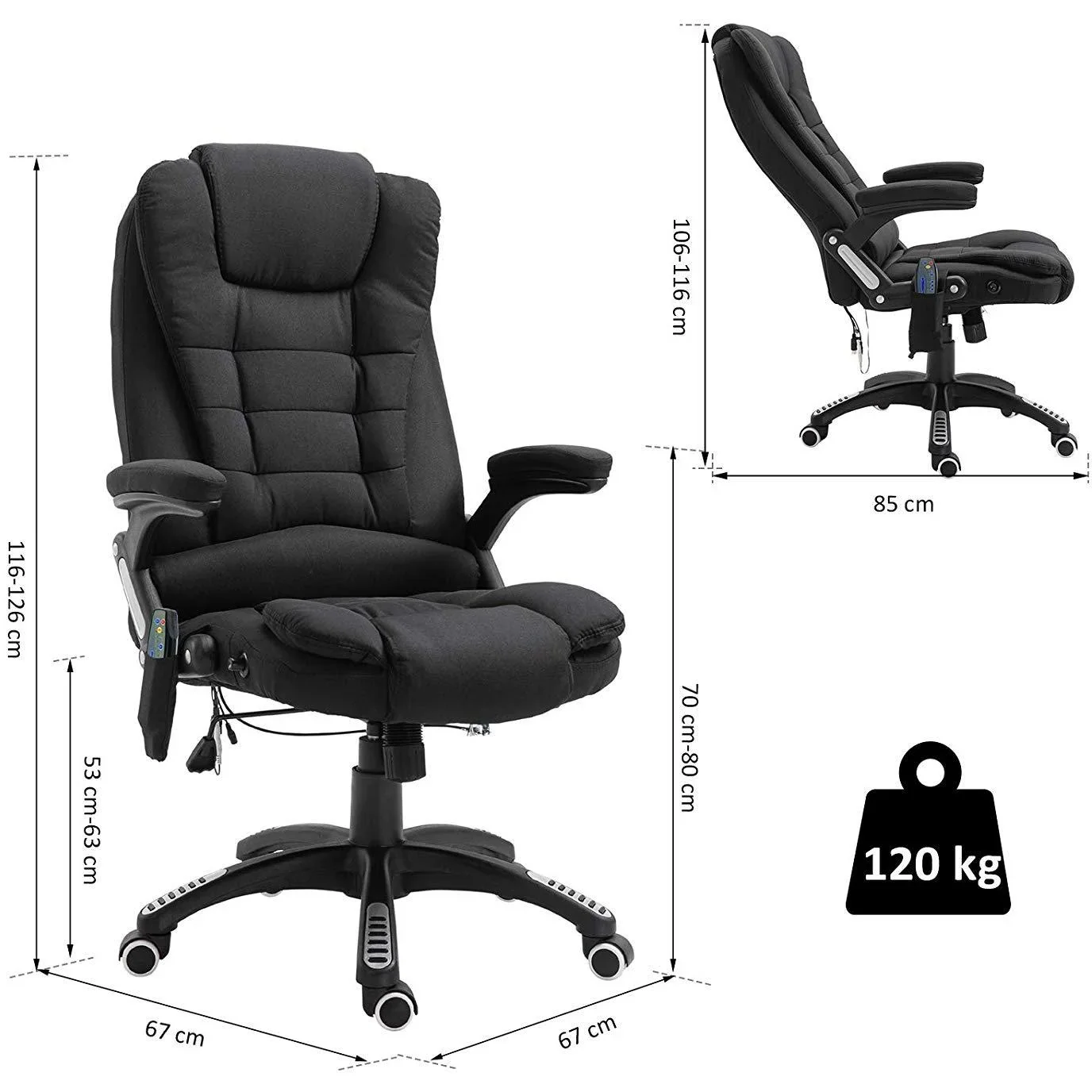 Bürostuhl mit Massage- und Wärmefunktion - 3