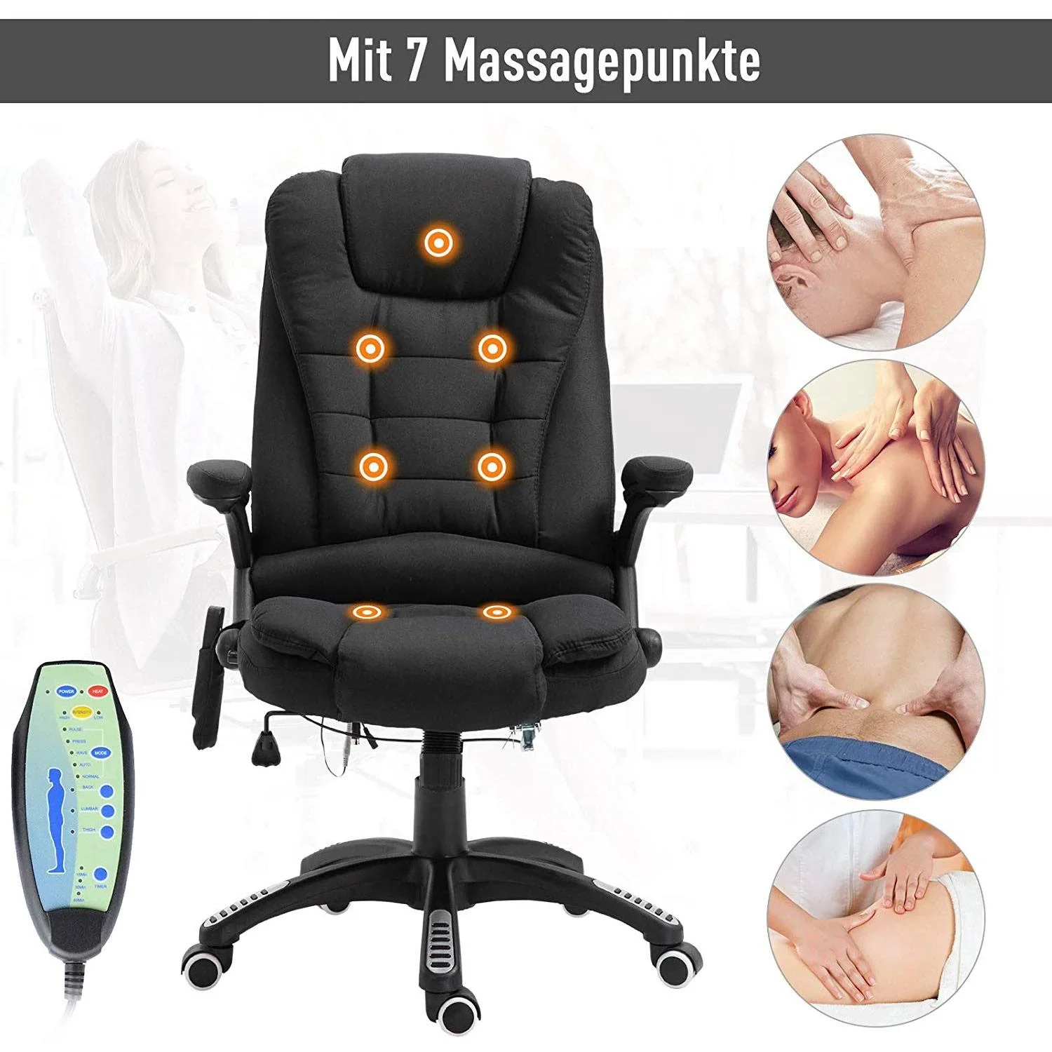 Bürostuhl mit Massage- und Wärmefunktion - 5