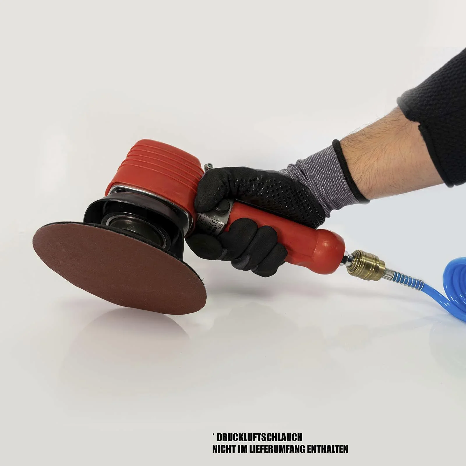 Druckluft-Exzenterschleifer mit 5 Schleifpads - 8