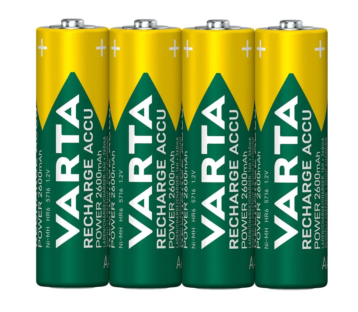 RECHARGE Power Mignon (AA) NiMH Akku mit 2600mAh - 4 Stück - 0