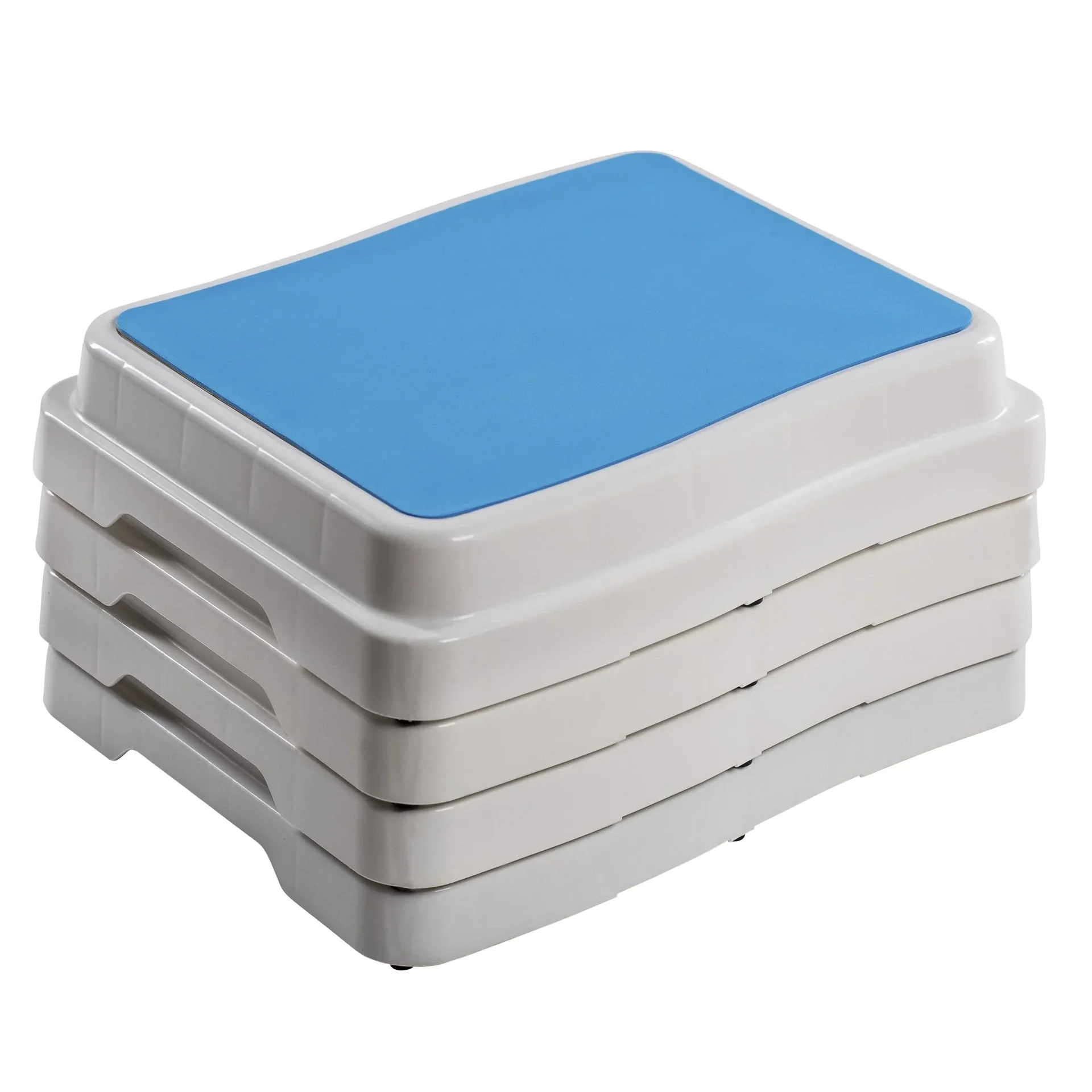 Badezimmer-Stufe, stapelbar, Weiß/Türkis - 4