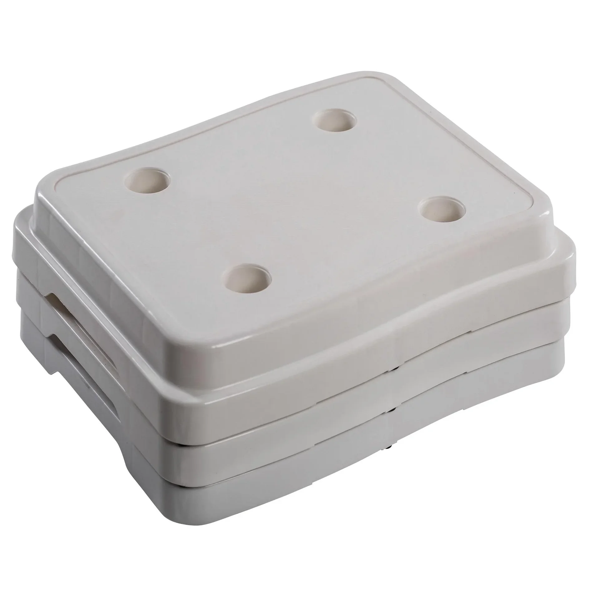 Badezimmer-Stufe, stapelbar, Weiß/Türkis - 6