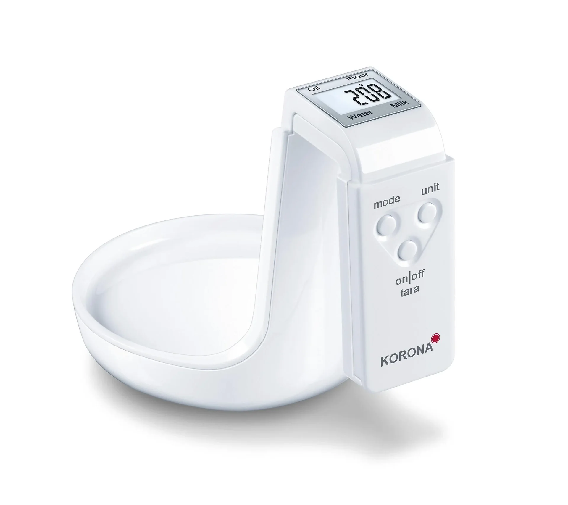 Digital Messbecher-Waage „Mia“, bis 3 kg, Weiß, abnehmbarer Messbecher - 2