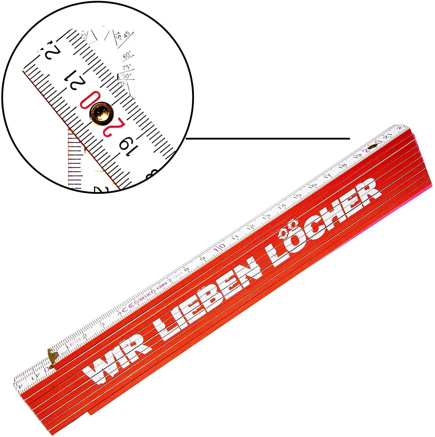 Meterstab 2 m "... wir lieben Löcher!" - 1