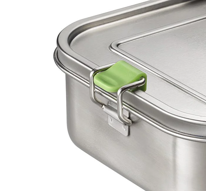 Hochwertige langlebige Edelstahl Lunchbox/Brotdose 1,1L inklusive Trennwand / auslaufsichere Frischhaltedose / Bento Box - 1