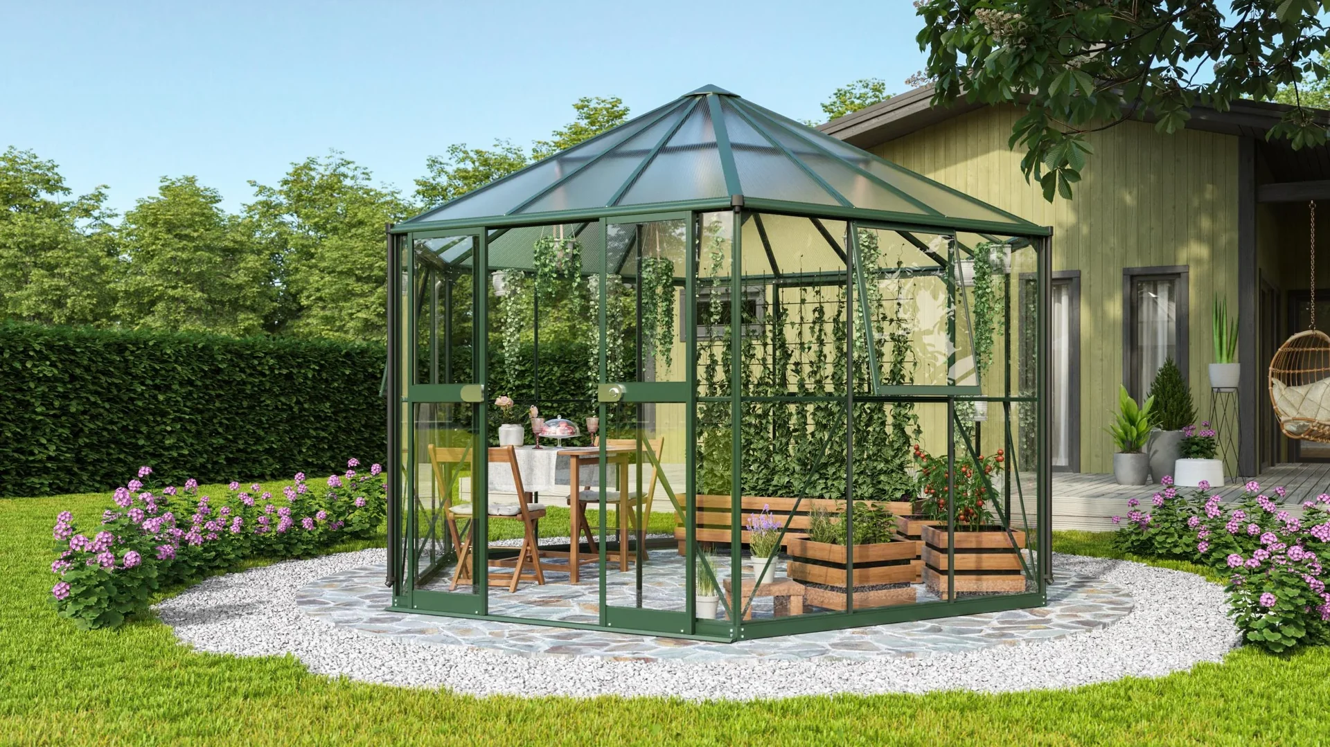 Gewächshaus Pi 9000 ESG/HKP smaragd - 0