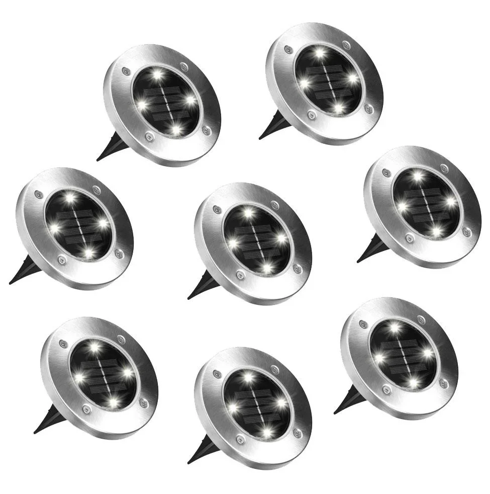 LED Solarleuchte Disk Lights - 8 Stück - 0