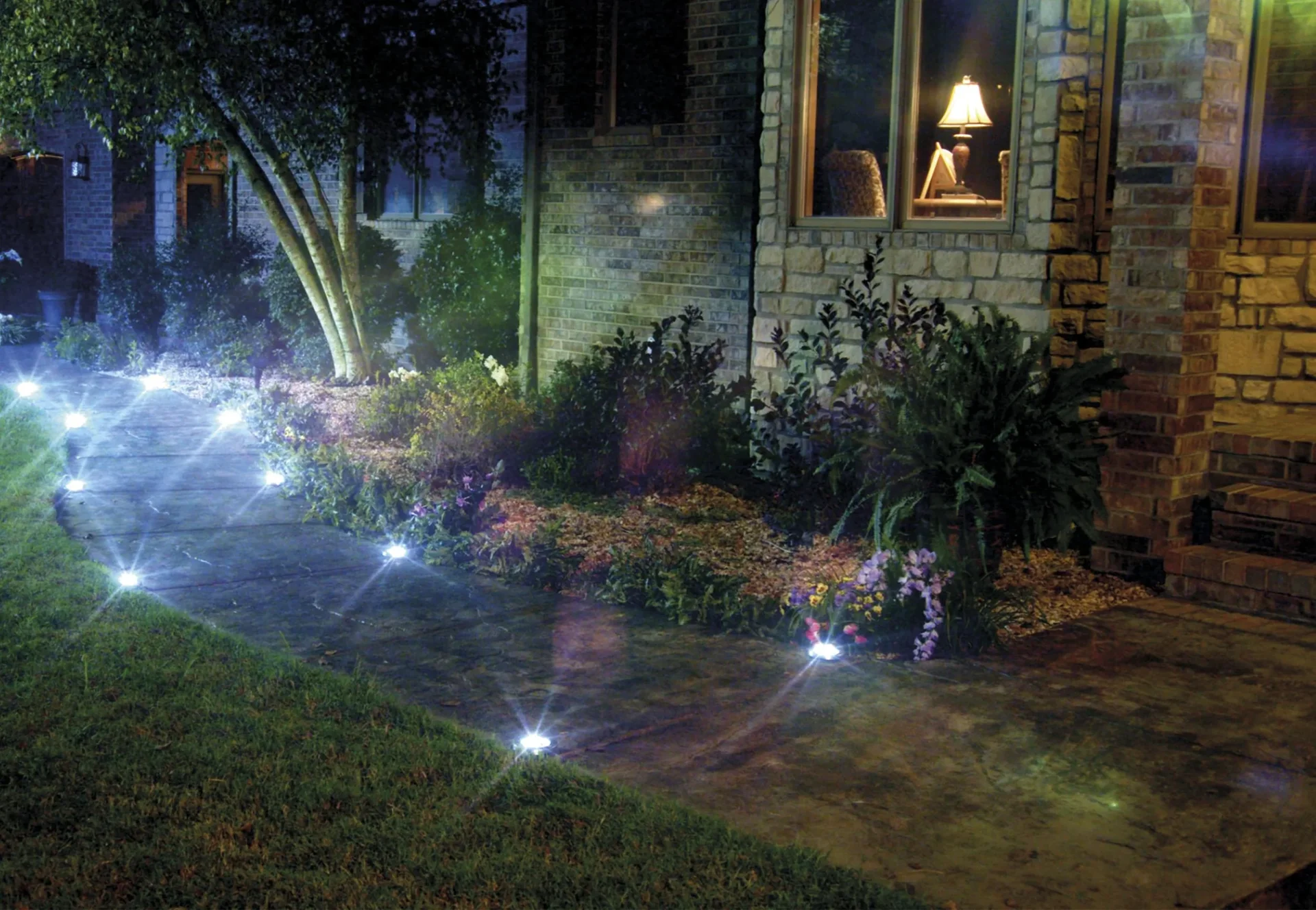 LED Solarleuchte Disk Lights - 8 Stück - 5