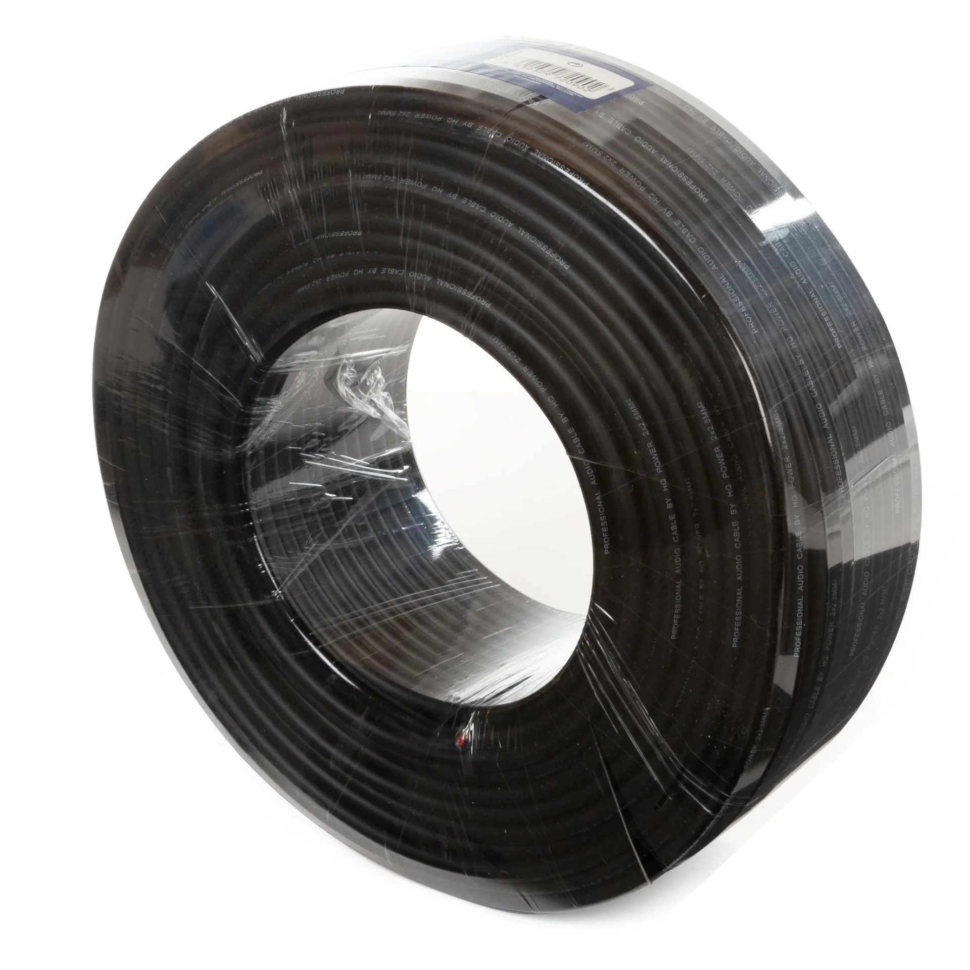 professionelles lautsprecherkabel - schwarz - 2 x 2.50 mm² - 100 m - 0