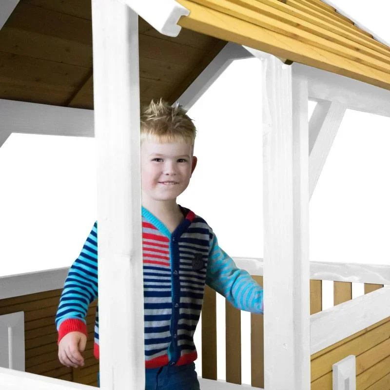 Pumba Spielturm Braun/Weiß - Lila Rutsche - 4