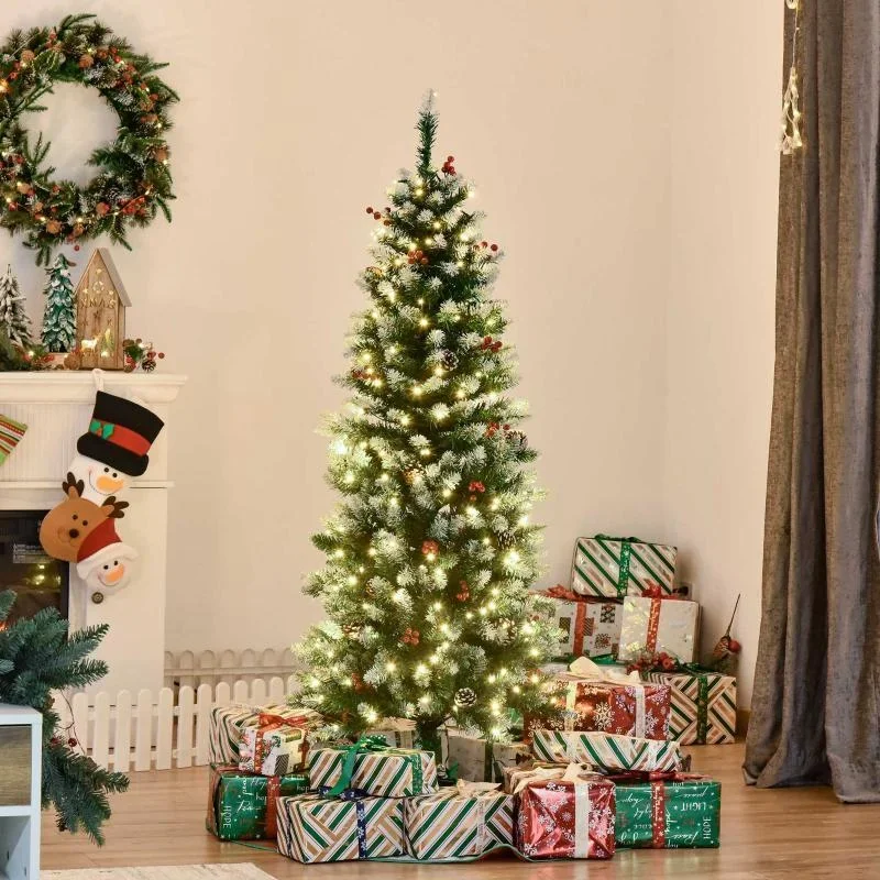 Weihnachtsbaum 1,5 m Christbaum Tannenbaum mit 25 roten Beeren - 1