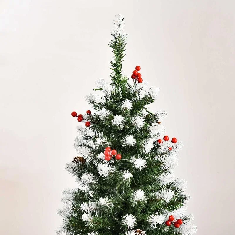 Weihnachtsbaum 1,5 m Christbaum Tannenbaum mit 25 roten Beeren - 4