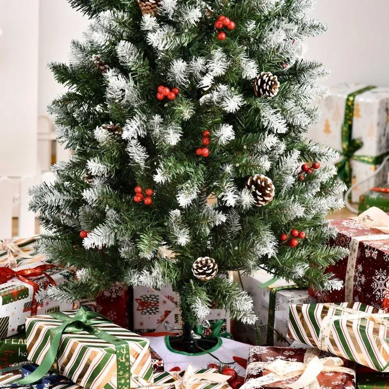 Weihnachtsbaum 1,5 m Christbaum Tannenbaum mit 25 roten Beeren - 5