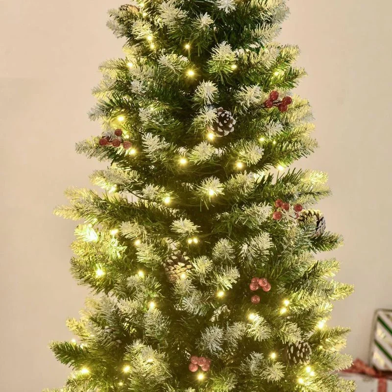 Weihnachtsbaum 1,5 m Christbaum Tannenbaum mit 25 roten Beeren - 6