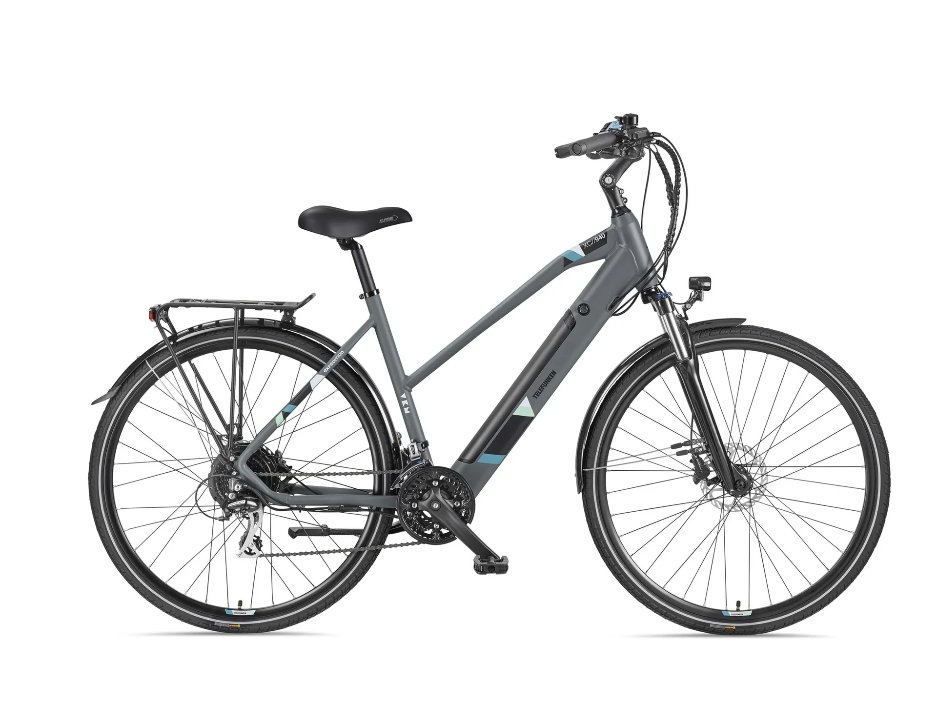 Damen Alu Trekking E-Bike, 28 Zoll, Rahmenhöhe 50 cm, 24-Gang Kettenschaltung, grau, XC940 Expedition - 2