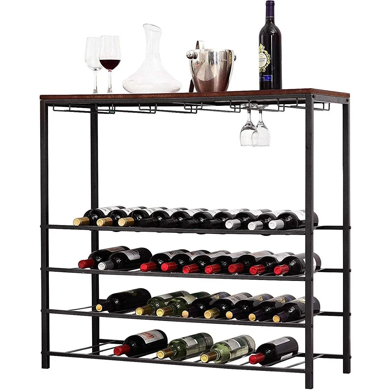 Weinregal für 40 Flaschen & 24 Gläser - 2