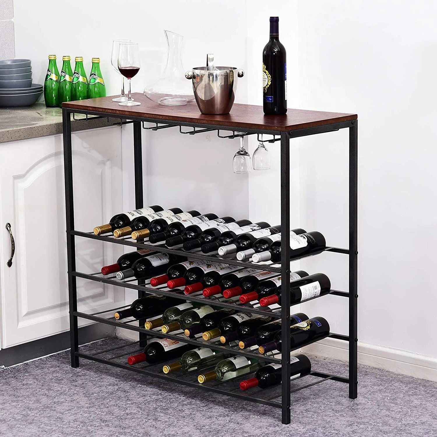 Weinregal für 40 Flaschen & 24 Gläser - 4
