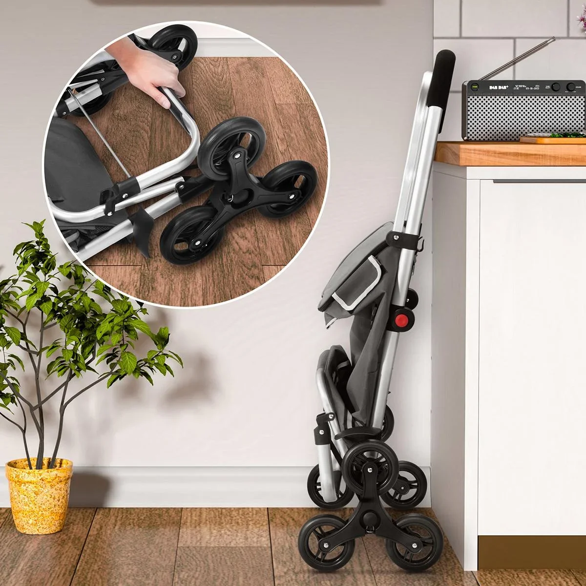 Einkaufswagen - Treppensteiger - geeignet für die Treppe - grau - 3