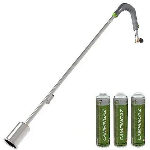 Campingaz GT3000PZ Unkrautbrenner mit Piezo-Zündung und vier zusätzlichen Gasflaschen - 5