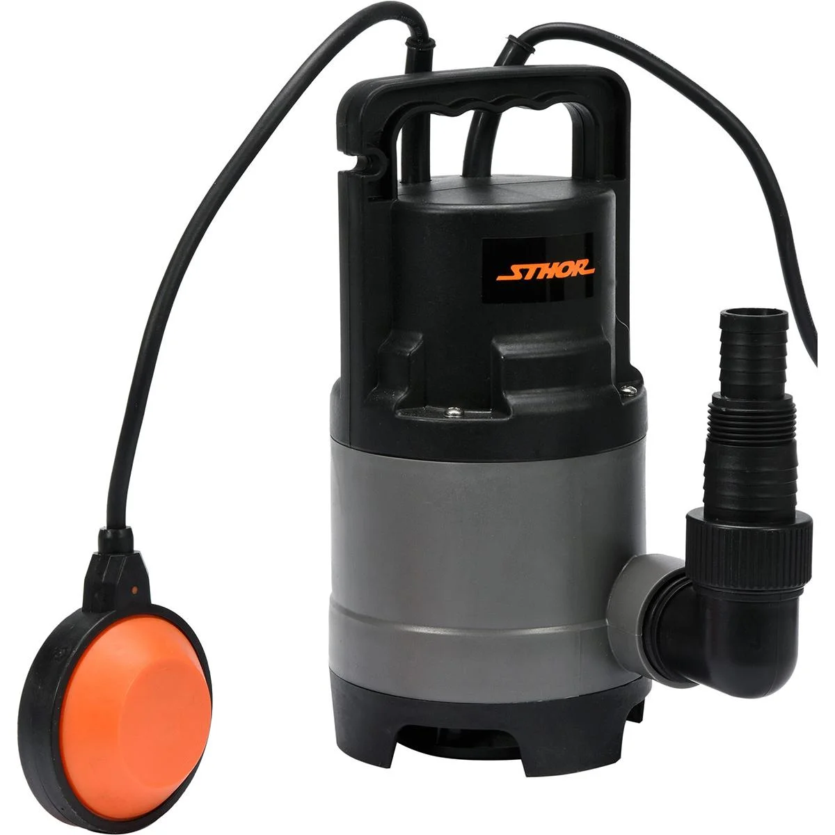 Tauchpumpe - 400W - 8.000 l/h MIT 15-Meter-Gartenschlauch inklusive Düse und Armaturen UND Wasserhahn 1". - 0