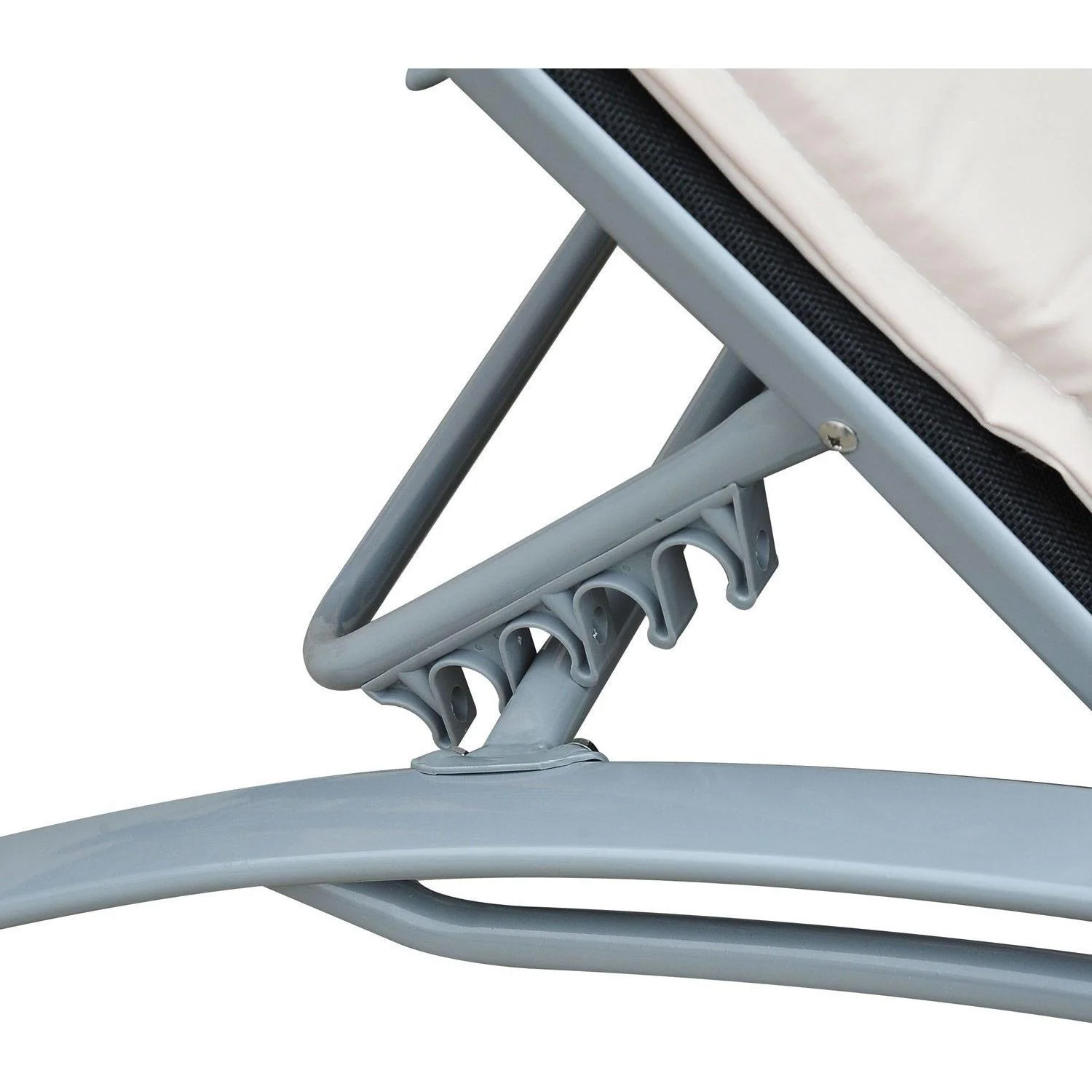 Alu Sonnenliege höhenverstellbar mit Liegematte und Nackenrolle - 3