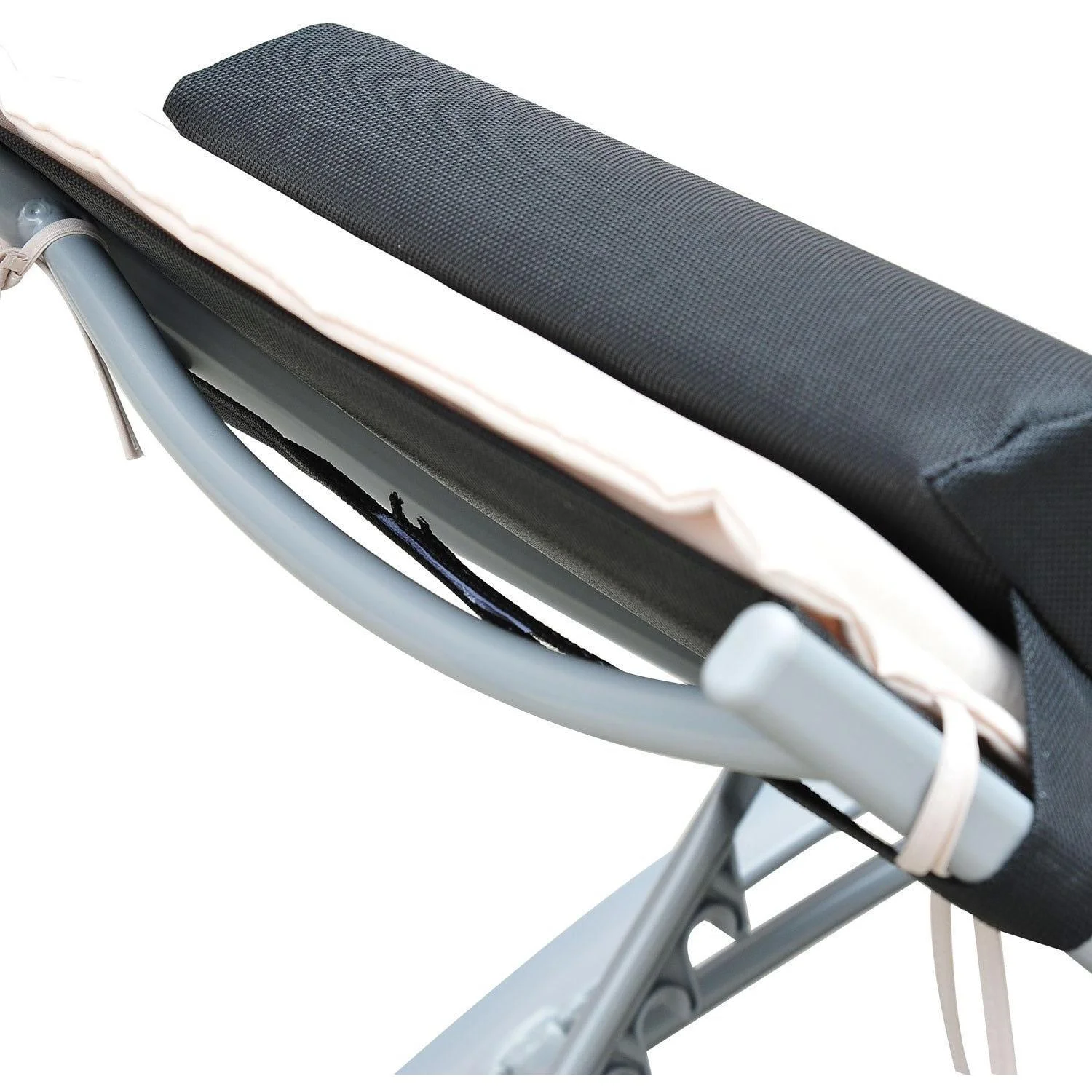 Alu Sonnenliege höhenverstellbar mit Liegematte und Nackenrolle - 5