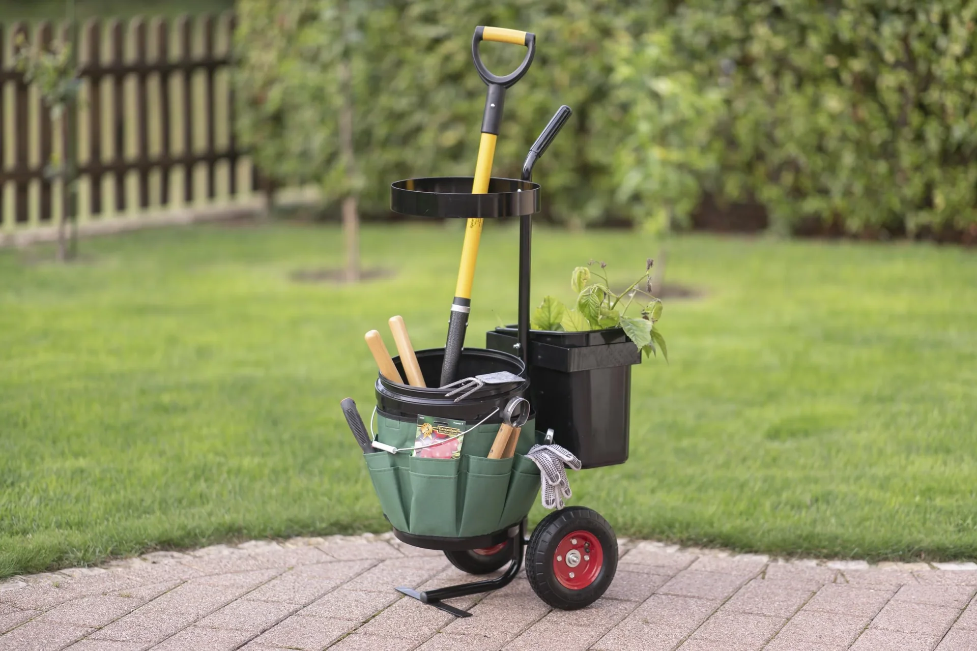 Gartenwagen Universal 56x40x104 cm Grün-Schwarz - 3