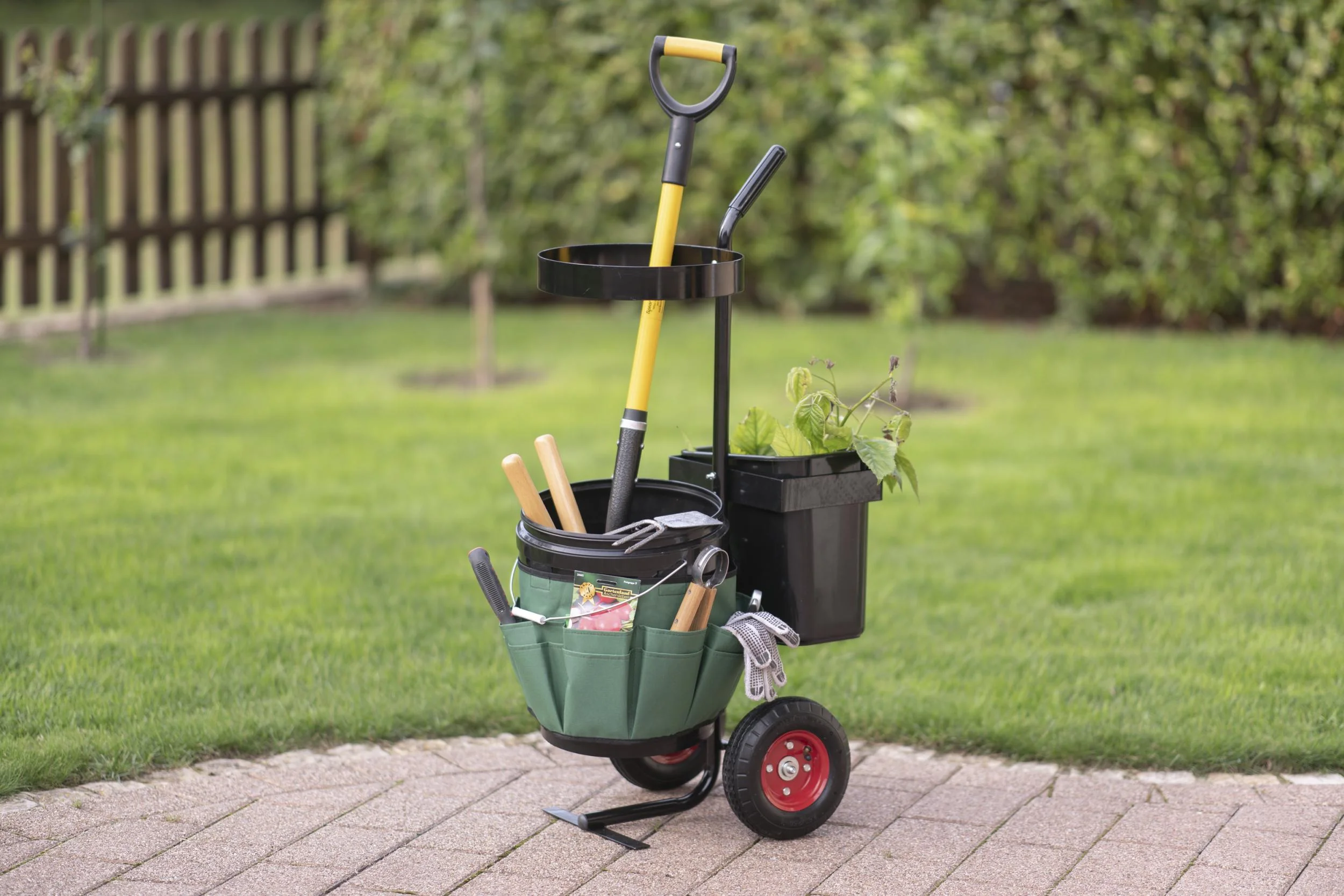 Gartenwagen Universal 56x40x104 cm Grün-Schwarz - 3