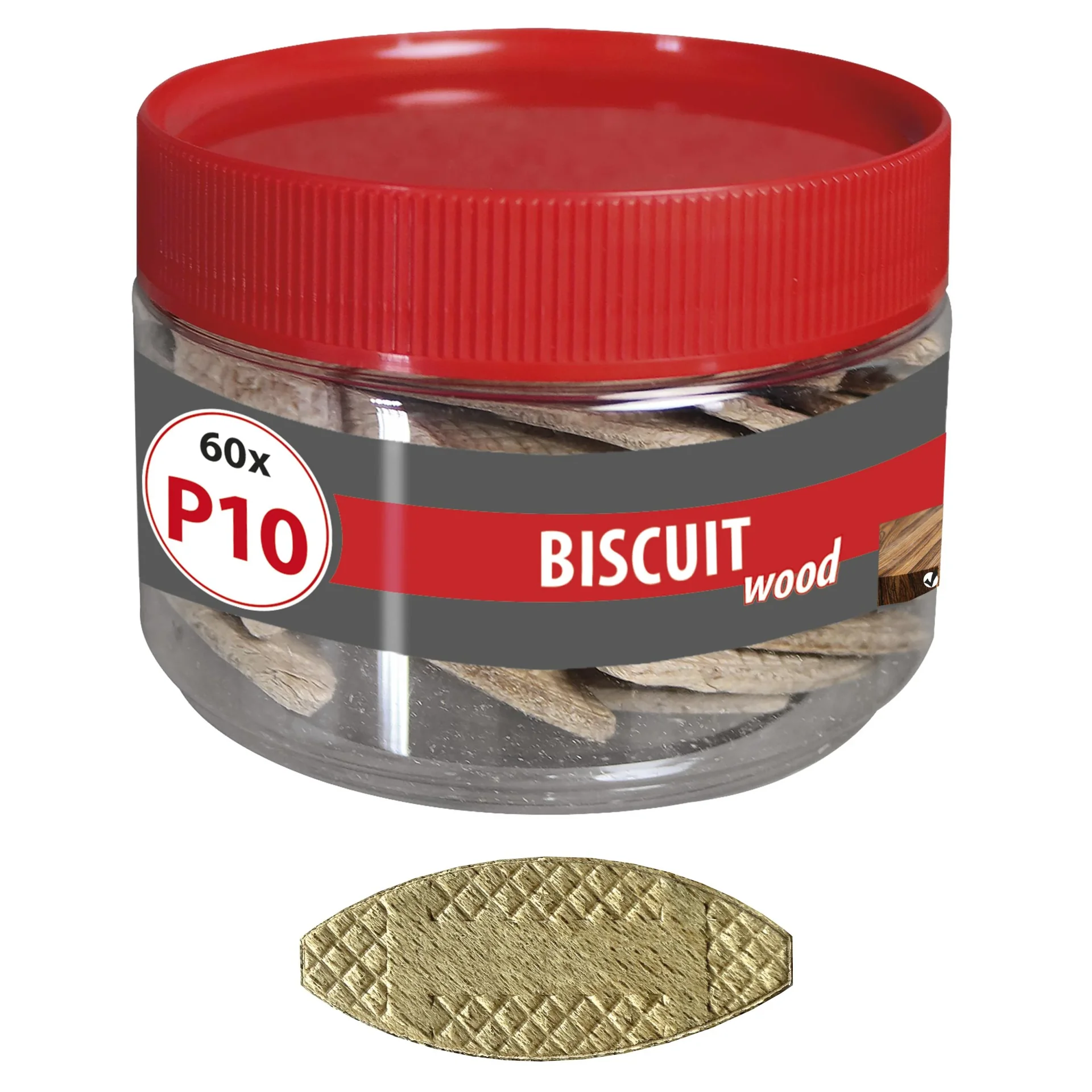 Holz Flachdübel Biscuit Wood P10, 60 Stück - 0