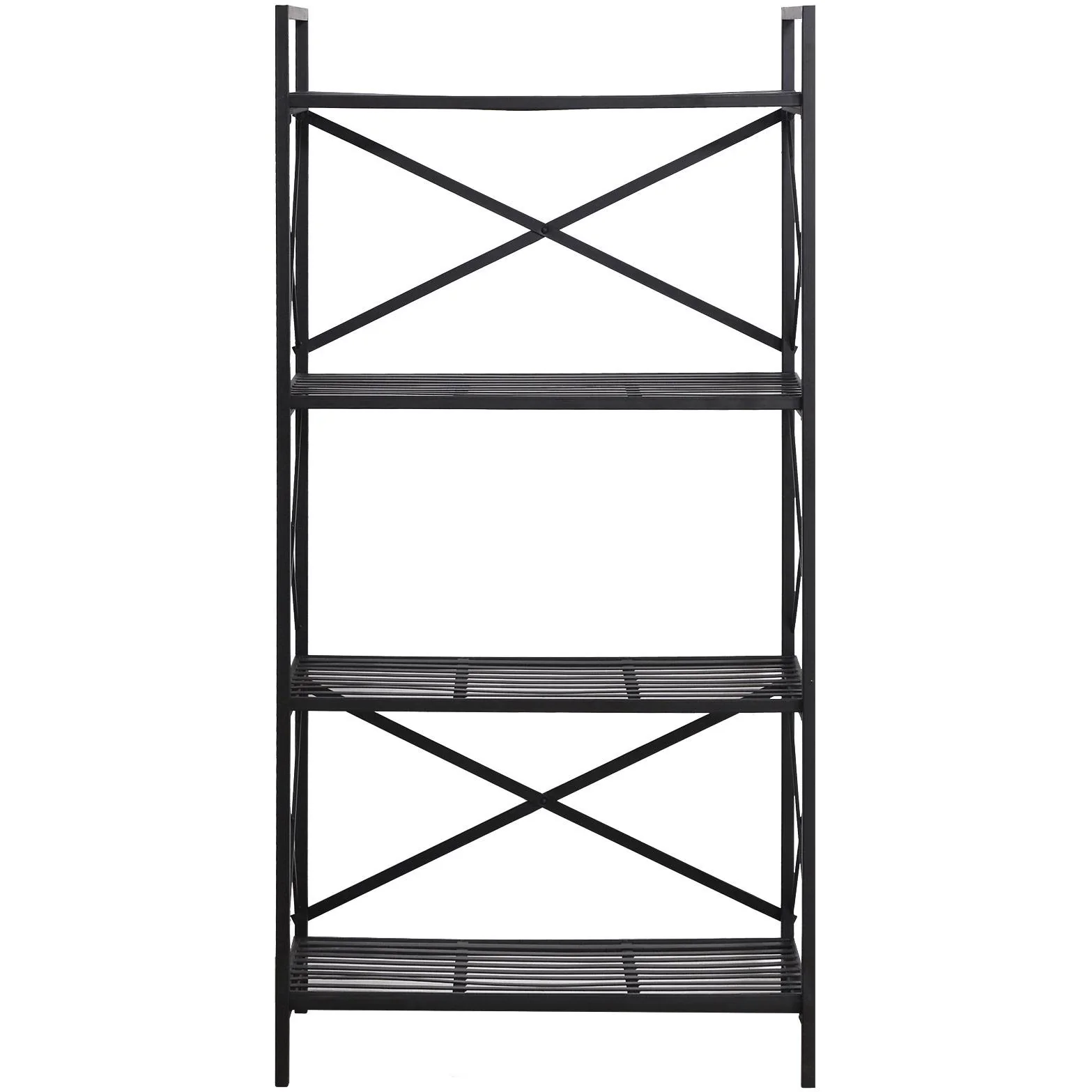 Standregal Bücherregal Lagerregal Aufbewahrungsregal Pflanzregal Schuhregal Metall Schwarz 80 x 40 x 160 cm - 0